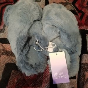 Fluffy Slippers Blue